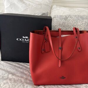 Coach Market Tote w/ Metallic Interior